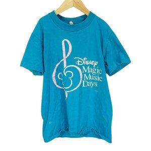 Vintage Disney Magic Music Days Blue Short Sleeved T-shirt Sz Small 1980’s